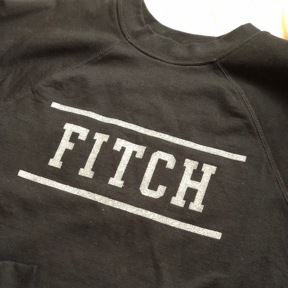 Abercrombie kids Glitter FITCH black sweatshirt